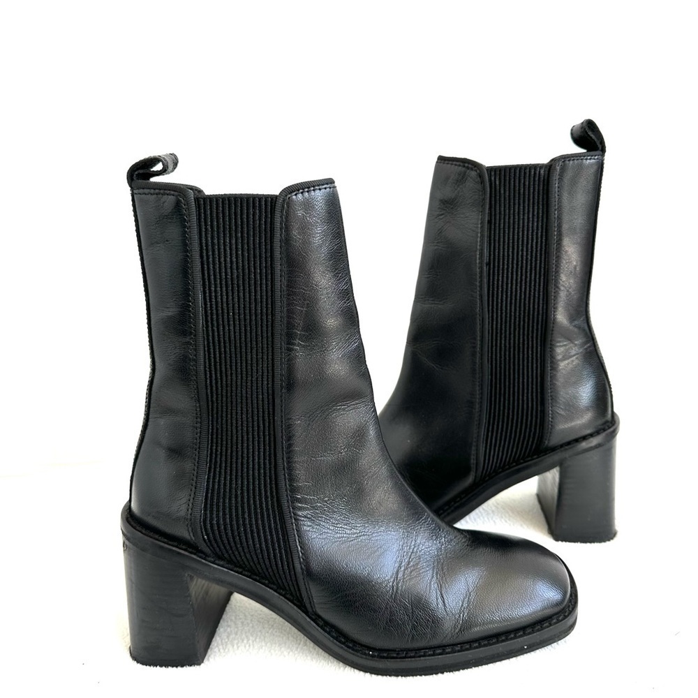 ASOS DESIGN Runaway leather chelsea boots Black Slip On Woman's - Picture 9 of 12